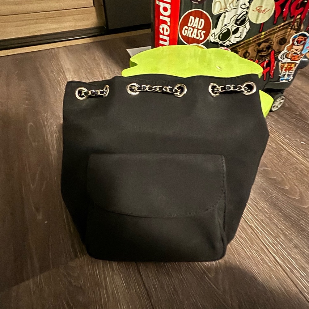 Chain Small Drawstring Backpack Bucket - image 4